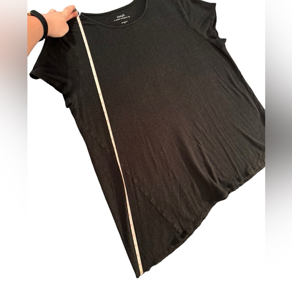 Women’s J.Jill—Pure Jill—Black PJ Seamed Asymmetric Tee. Size X-Large. - Picture 11 of 12